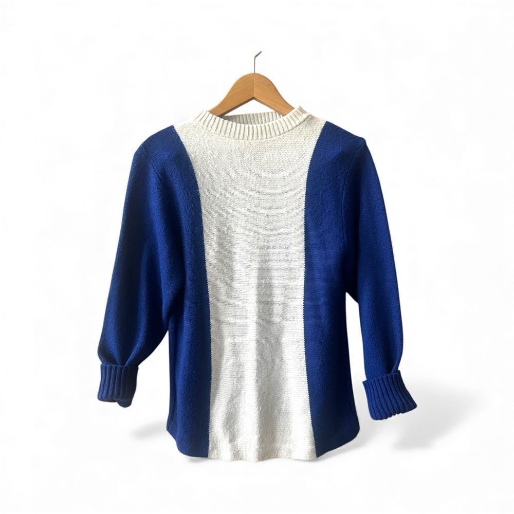 Vtg‎ 80s AMF Tenn Official Award Sweater Unisex Sz 34 S Blue Letterman Varsity